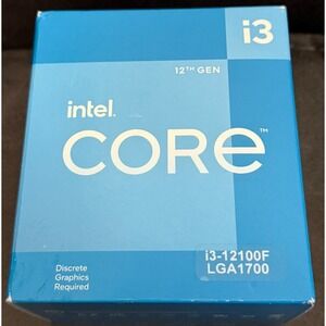 Intel Core i3-12100F 12th Gen Processor LGA1700 BX8071512100F SRL63 *SEALED*